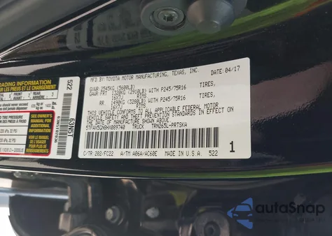 2017 Toyota Tacoma Sr5 from USA, damaged, VIN 5TFAX5GN8HX089740